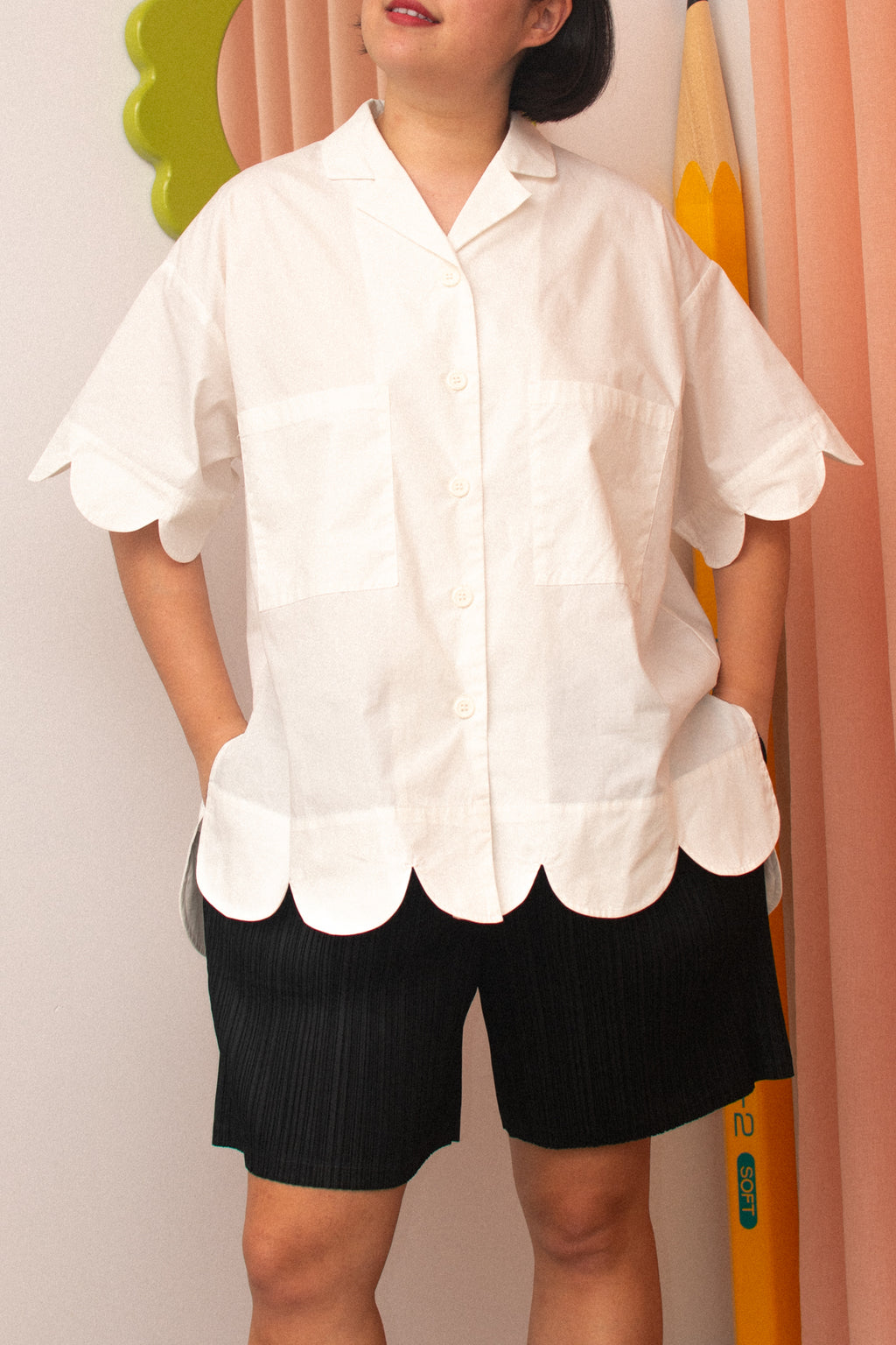 Biggy Shirt / Milk Scallops