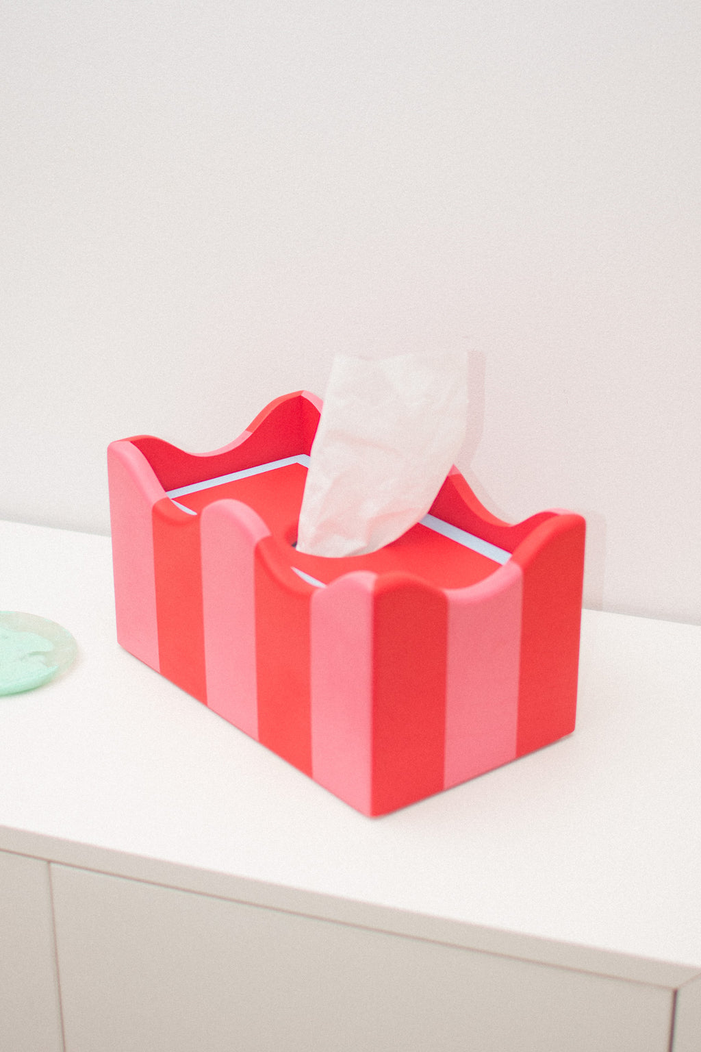 Cloudy Tissue Box / Cherry Red