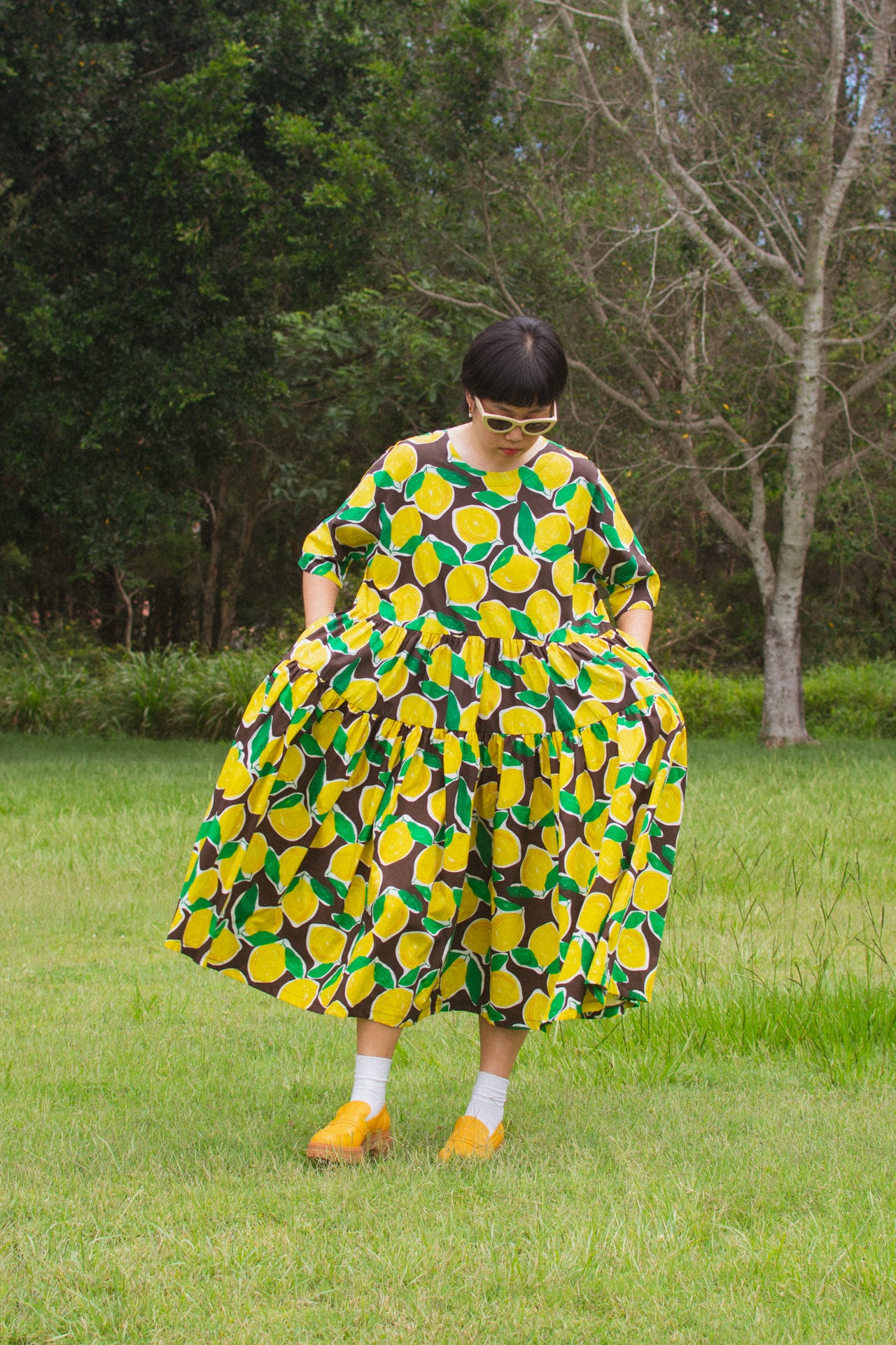 Long Tent Dress / Lemons IVY NIU Long Tent Dress / Lemons IVY NIU