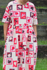 Long Tent Dress / Stamps